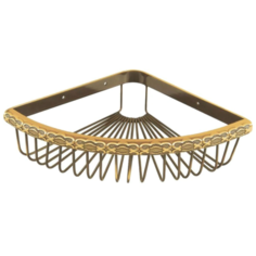 Полка угловая Lemark Jasmin, 240х240х90 мм, бронза