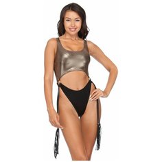 Купальник монокини CHARMANTE, размер 36B, черный/розовое золото