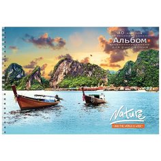 Альбом для рисования Проф-Пресс Лодки на воде 29.7 х 21 см (A4), 100 г/м², 40 л.