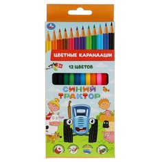 Умка Цветные карандаши Синий трактор, 12 цветов (CPH12-52000-STR)