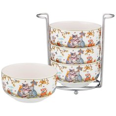 Lefard Набор салатников Пальчики оближешь 11 см 4 шт белый