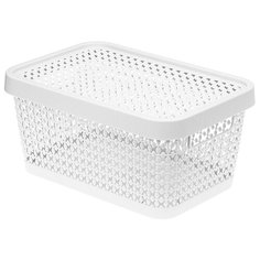 IDEA (М-Пластика) Контейнер для хранения Пирула 26.7х18.3х12.5 см белый
