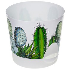 Кашпо с прикорневым поливом "Ника Деко", диаметр 180 мм, объем 2,7 л (кактусы) Idea (М Пластика)