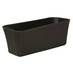 Балконный ящик Ротанг 600_белый ротангМ 3226 (пластик) Idea (М Пластика)