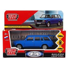 299588 Машина металл "ваз-2104 жигули"12см, откр.двери, инерц., синий в кор.Технопарк в к.2*36шт