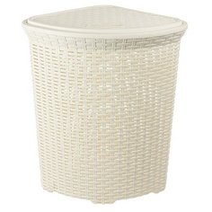 Violet Корзина для белья угловая Ротанг 50х41х58 см слоновая кость