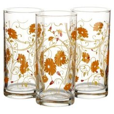 Pasabahce Набор стаканов Serenade 287 мл 3 шт оранжевый