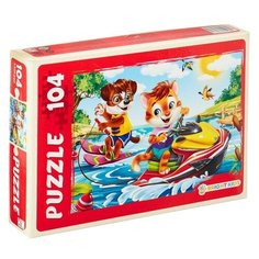Пазл Рыжий кот Водные лыжи (П104-7938), 104 дет.