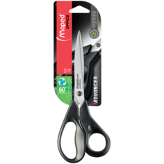 Maped ножницы Advanced Green 21см асимметричные черные