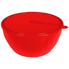 Салатник Giaretti Bono 2,8 л 238х221х104 мм с крышкой цвета сочный томат