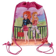 Пчёлка Мешок для обуви Красотки СДС-7, розовый/оранжевый