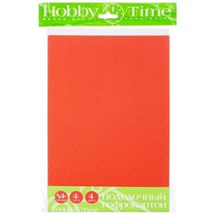 Цветной картон гофрированный Волна Яркие цвета Альт, A4, 4 л., 4 цв.