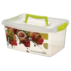 IDEA (М-Пластика) Контейнер Шашлык М 2835 9 л, салатовый