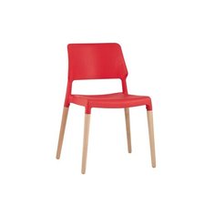 Стул BISTRO, красный с деревян. ножками Stool Group