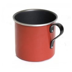 Кружка ЭРГ-AL с покрытием, 500 мл, красный/черный