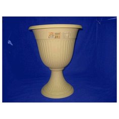 Кашпо-вазон Ливия 300мм 7,14л высокий белая глина М3202 (пластик) Idea (М Пластика)