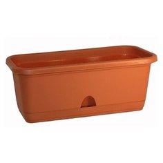 Балконный ящик 400мм с поддоном_ТерракотовыйМ 3220 (пластик) Idea (М Пластика)