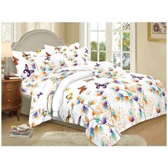 Постельное белье 2-спальное Cleo Art color 254-AC, полисатин, 2 наволочки 70 х 70 см, разноцветный