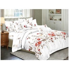 Cleo Постельное белье Linden цвет: белый, красный (2 спал.) br38955