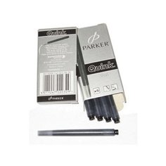 Картридж с чернилами QUINK для перьевой ручки (цена за 5шт) "Parker" черные Black S0116200S1950382