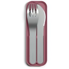 Набор из 3 столовых приборов в футляре MB Pocket blush Monbento