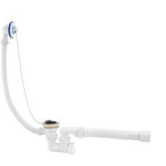 VIrPlast Сифон "Универсал" для ванн с пластиковыми чашками и с гофротрубой 40 D40/50, L800 мм