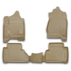 Коврики 3D в салон CADILLAC Escalade, 01/2015->, 4 шт. (полиуретан, бежевые) Element