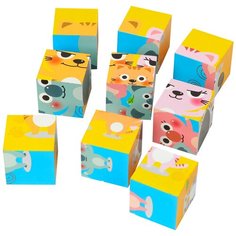 Набор развивающих кубиков «Животные с детёнышами. 6 в 1» 4×24×20 см Сима ленд