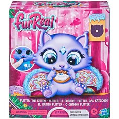 Интерактивная мягкая игрушка FurReal Friends Flitter Котенок F1827, голубой