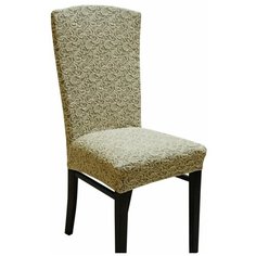 Чехол на стул Жаккард без оборки бежевый Venera