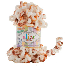Пряжа Alize Puffy Color 100г, 9м (Ализе Пуффи Колор) цвет 7502 секционный