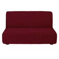 Чехол на 3х-местный диван без подлокотников бордовый Venera