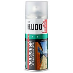 Лак KUDO яхтный универсальный шелковисто-матовый, золотисто жёлтый, полупрозрачный, 520 мл