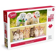 Набор пазлов Origami Милые малыши. Котята и щеночки (05724)
