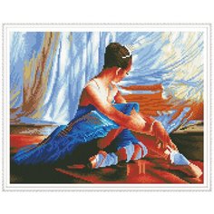 Алмазная мозаика с нанесенной рамкой Molly 40х50 см Самоцветы После выступления