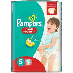 Pampers трусики Pants 5 (12-18 кг), 15 шт.