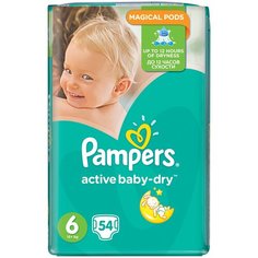 Pampers подгузники Active Baby-Dry 6 (15+ кг), 54 шт.