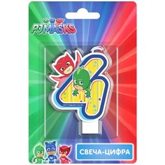 РОСМЭН Свеча-цифра №4 Герои в масках 33036 разноцветный