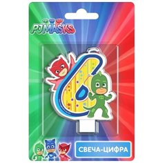 Свеча цифра №6 Герои в масках Росмэн