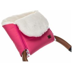 Nuovita Муфта меховая для коляски Vichingo Bianco rosa/розовый