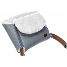 Nuovita Муфта меховая для коляски Vichingo Bianco grigio/серый