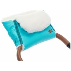 Nuovita Муфта меховая для коляски Vichingo Bianco blu/голубой