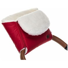 Nuovita Муфта меховая для коляски Vichingo Bianco rosso/красный