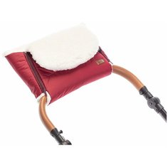 Nuovita Муфта меховая для коляски Vichingo Bianco bordo/бордовый