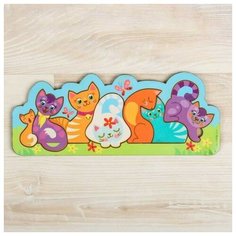 2330096 Лесная мастерская Головоломка-пазл "Котики" (Деревянная)
