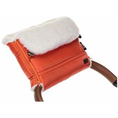 Nuovita Муфта меховая для коляски Alpino Bianco arancio/оранжевый