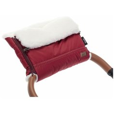 Nuovita Муфта меховая для коляски Alpino Bianco bordo/бордовый