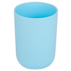 "Муар" Стакан д/зубн. щеток пластик голубой PP0287A-TB Аквалиния