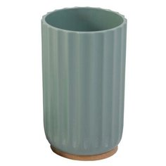 "Бамбук" Стакан д/зубн. щеток пластик B1243W-2 Аквалиния