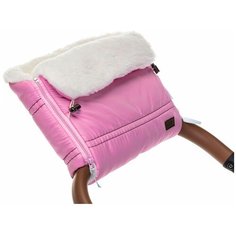 Nuovita Муфта меховая для коляски Alpino Bianco rosa/розовый